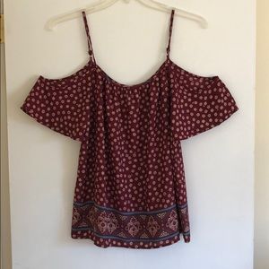 Sienna Sky off the shoulder tank
